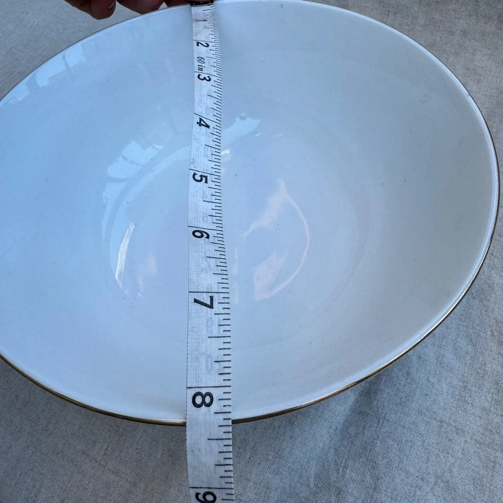 Vintage 70s Hong Kong Porcelain Bowl 60s Famille Rose Grasshopper Floral 9in